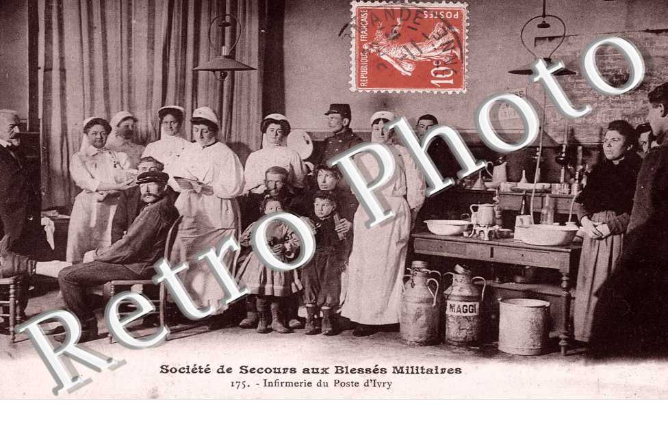 Societe de secours aux blesses militaires - infirmerie du poste d'Ivry