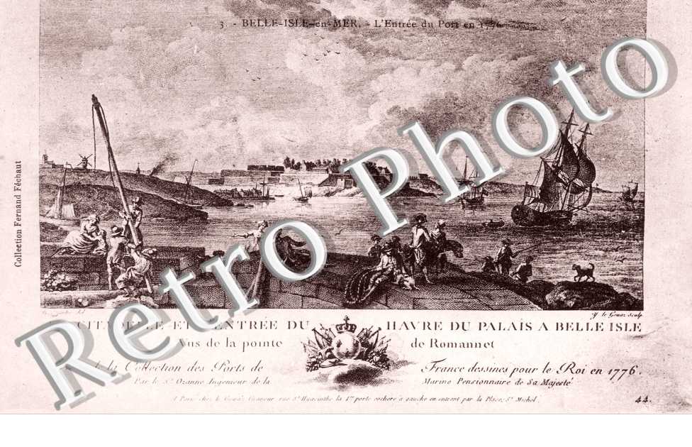 la citadelle et l'entree du havre du Palais a Belle Isle