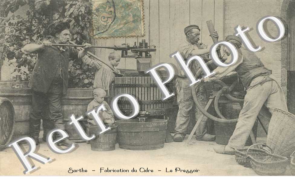 Fabrication du cidre - le pressoir