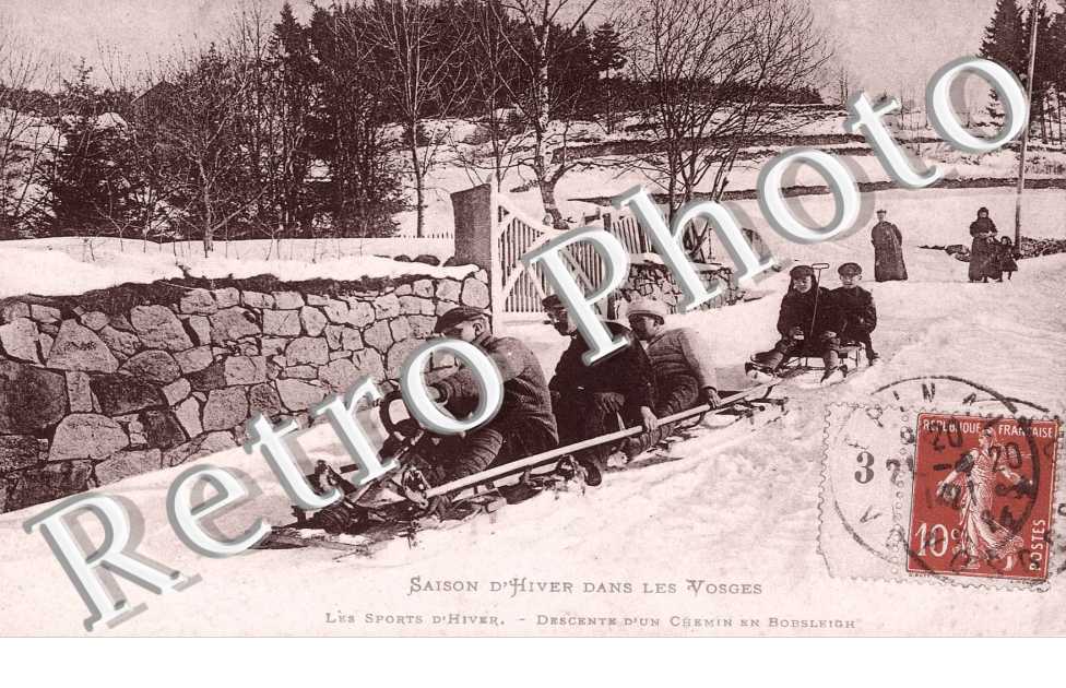 Les sports d'hiver Descente d'un chemin en Bobsleigh