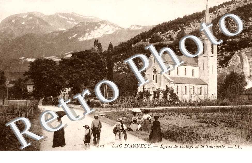 lac d'Annecy  - eglise et la Tournette