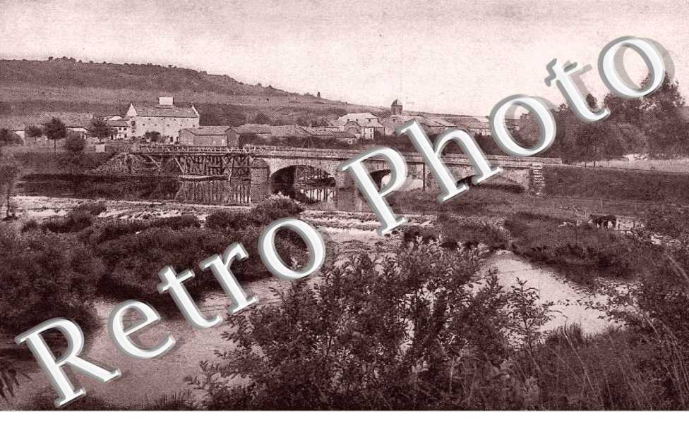 Von der franzolen Gefprengte Brucke  - feldpostkarte