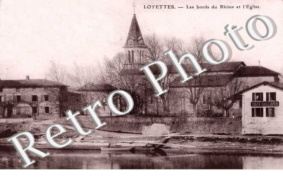 Les bords du Rhone et l'eglise