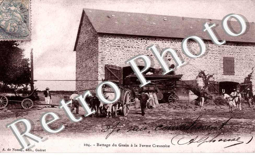 battage du grain a la ferme