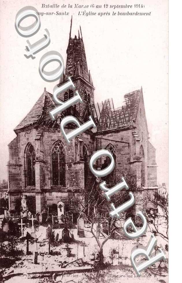 L'EGLISE APRES LE BOMBARDEMENT