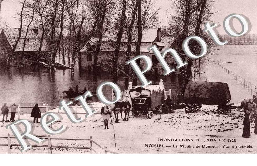 Inondation de janvier 1910 - le moulin de Douves