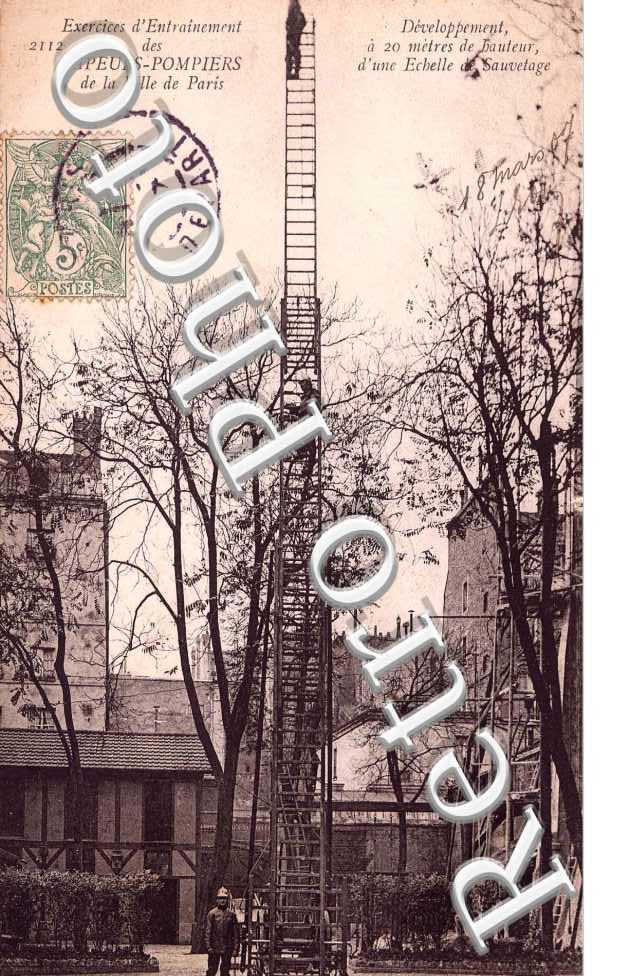 SAPEURS POMPIERS -   Developpement d'une echelle de sauvetage a 20 m