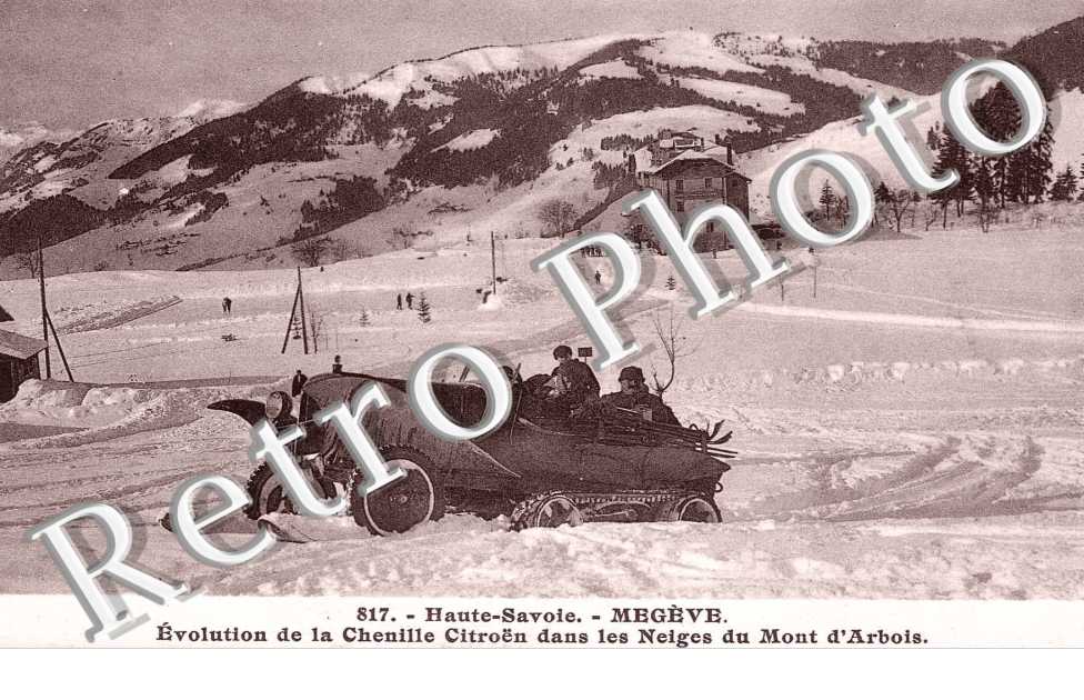 Chenille citroën dans les neiges du mont d'Arbois (automobile)