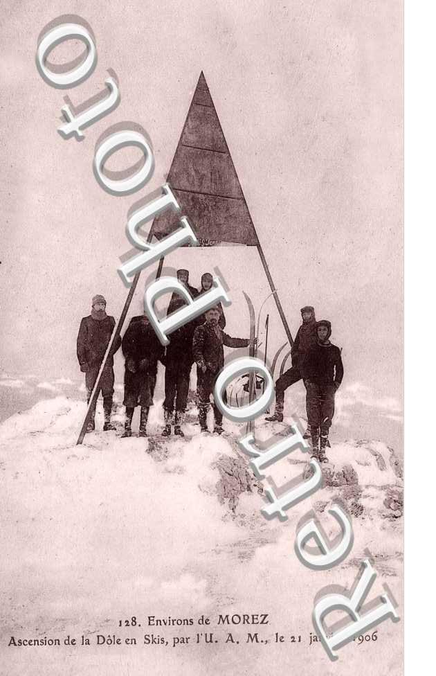 ascension de la dole en skis, par l'U.A.M. le 21 janvier 1906