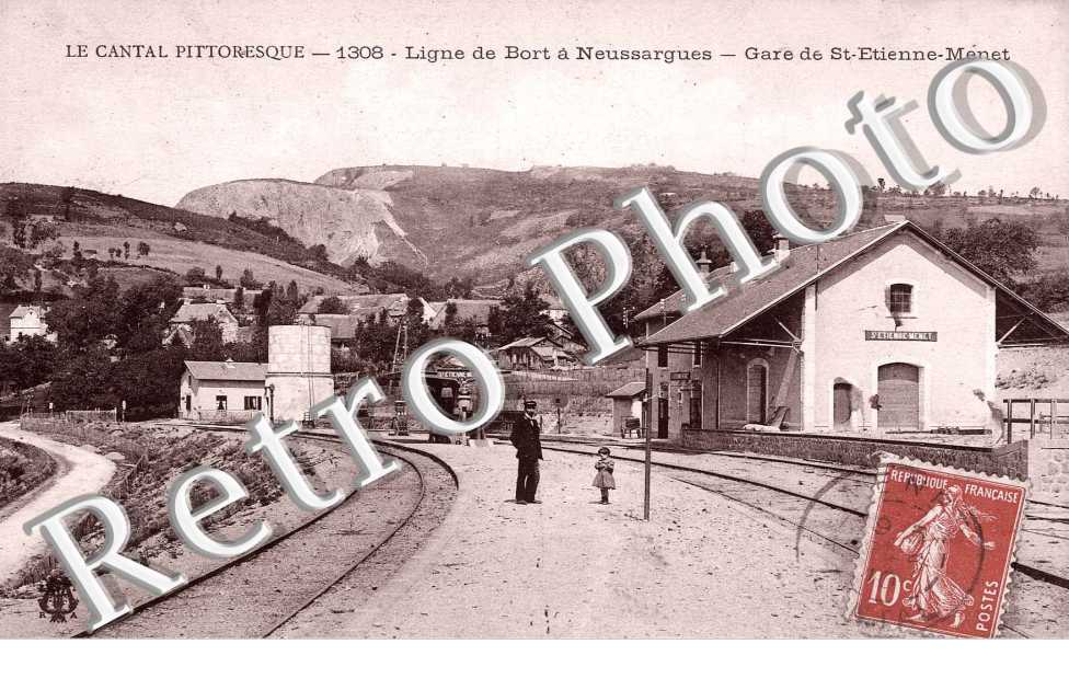 Ligne de  Bort a Neussargues - gare de St Etienne-Menet