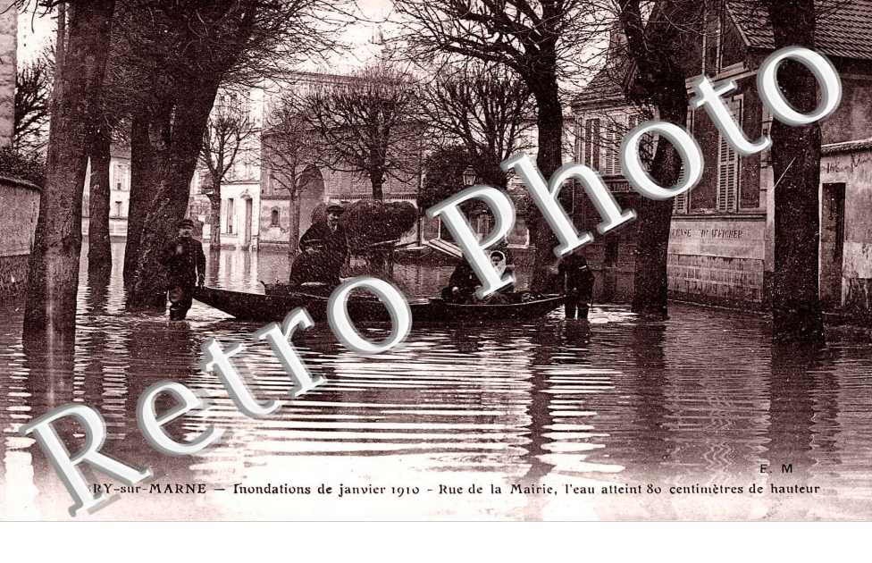 Rue de la Mairie , inondation de Janvier 1910