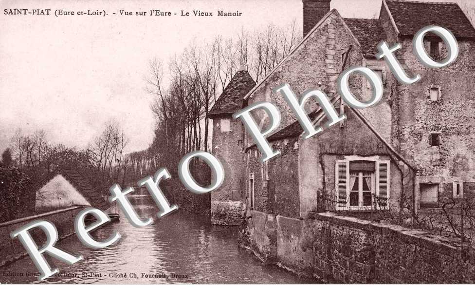vue sur l' Eure, le vieux manoir
