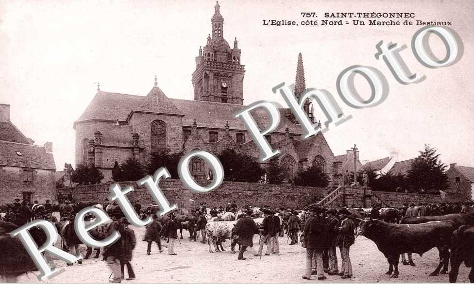 l'eglise cote nord, un marche de bestiaux