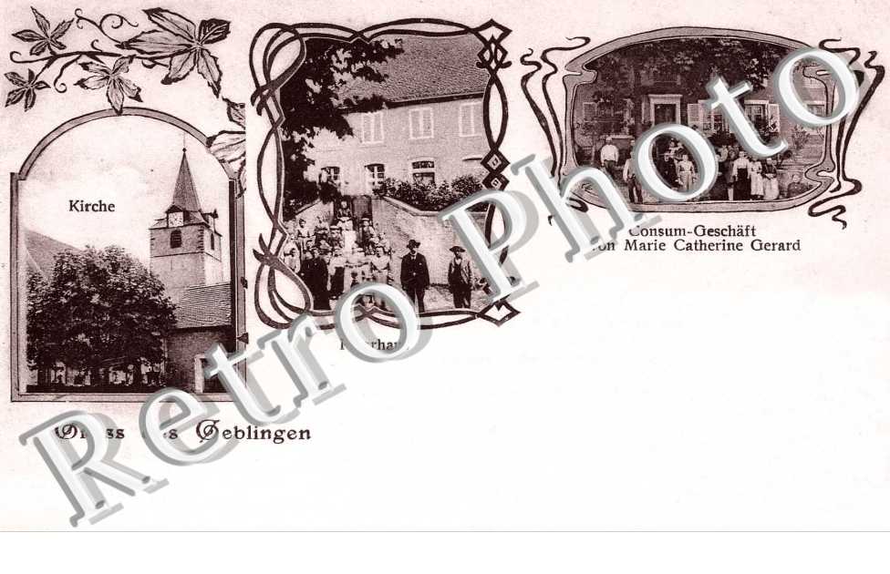 kirche, pfarrhaus carte multi-vues)