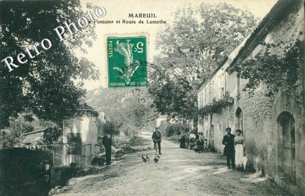 La Fontaine et Route de Lamothe