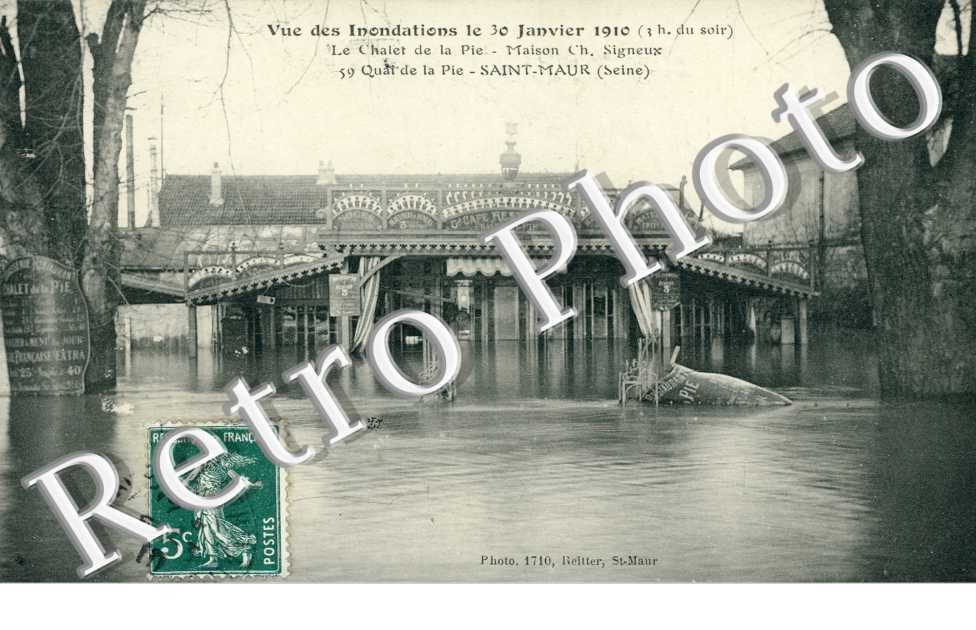 59 Quai de la Pie- Le Chalet de la Pie - Maison Ch. Signeux - Inondations 30 janvier 1910