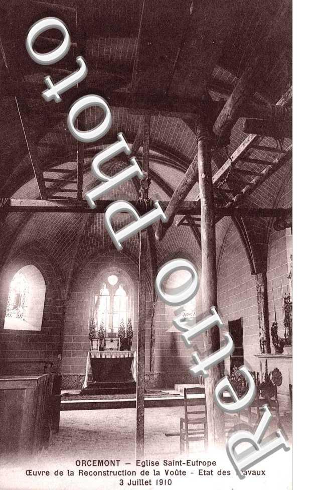 Reconstruction de l'eglise Saint-Eutrope  3 juillet 1910