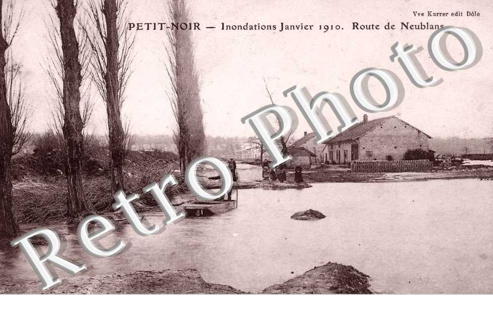 Inondation janvier 1910 - Route de Neublans