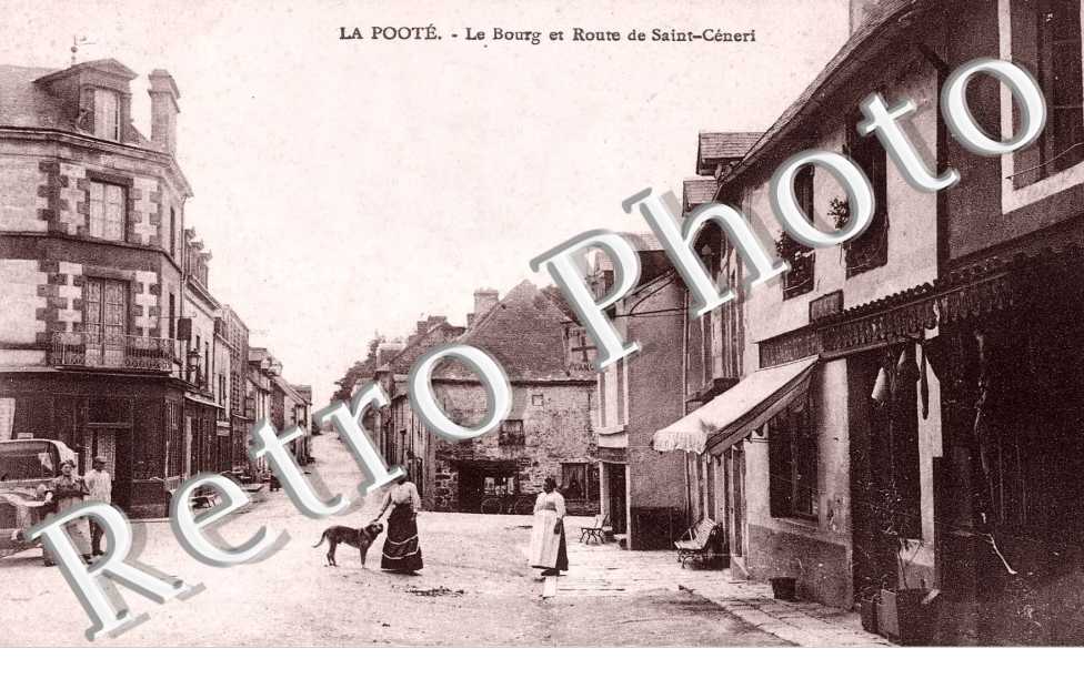 le bourg et la route de Saint Cenere