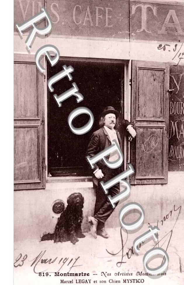 Montmartre, Marcel Legay et son Chien Mystico