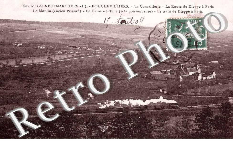 Le moulin - le haras - L'Epte - Train de Dieppe