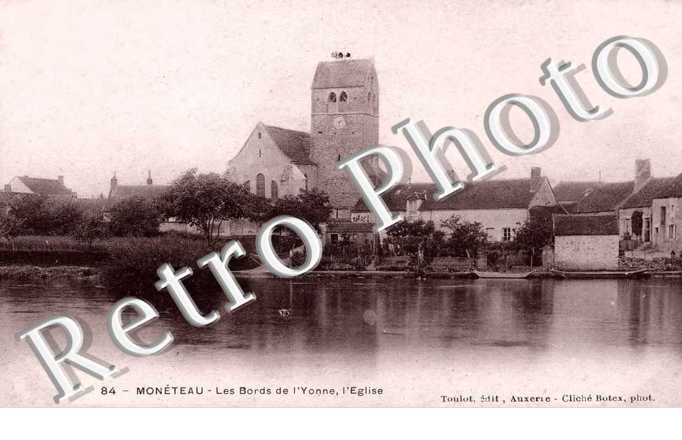 les bords de l'Yonne , l'eglise