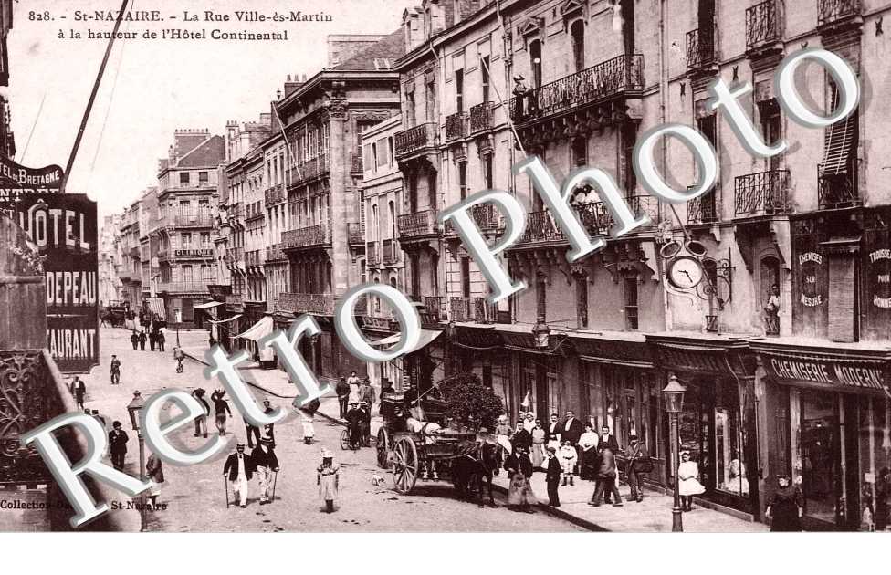 La rue Ville-es-Martin a la hauteur de l'hotel continental