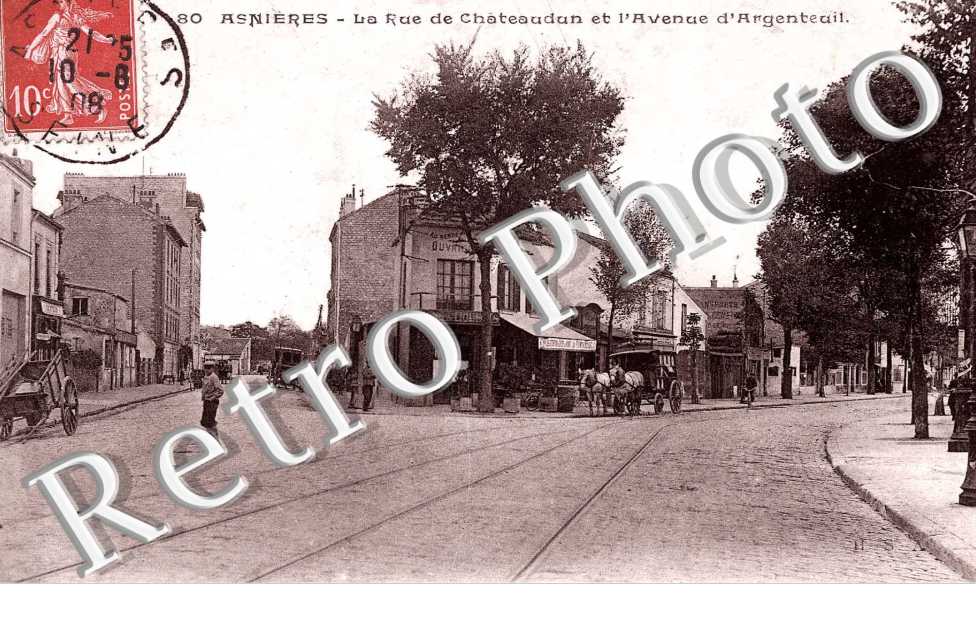 LA RUE DE CHATEAUDUN ET L'AVENUE D'ARGENTEUIL