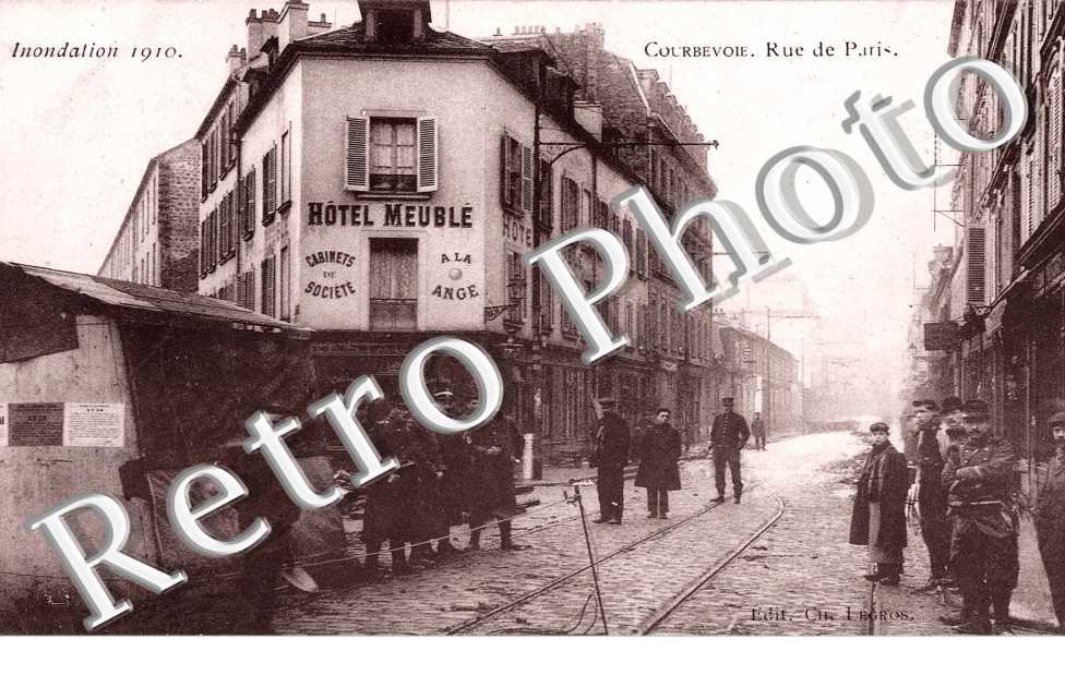 Rue de Paris - Inondation de 1910 - Hotel Meuble