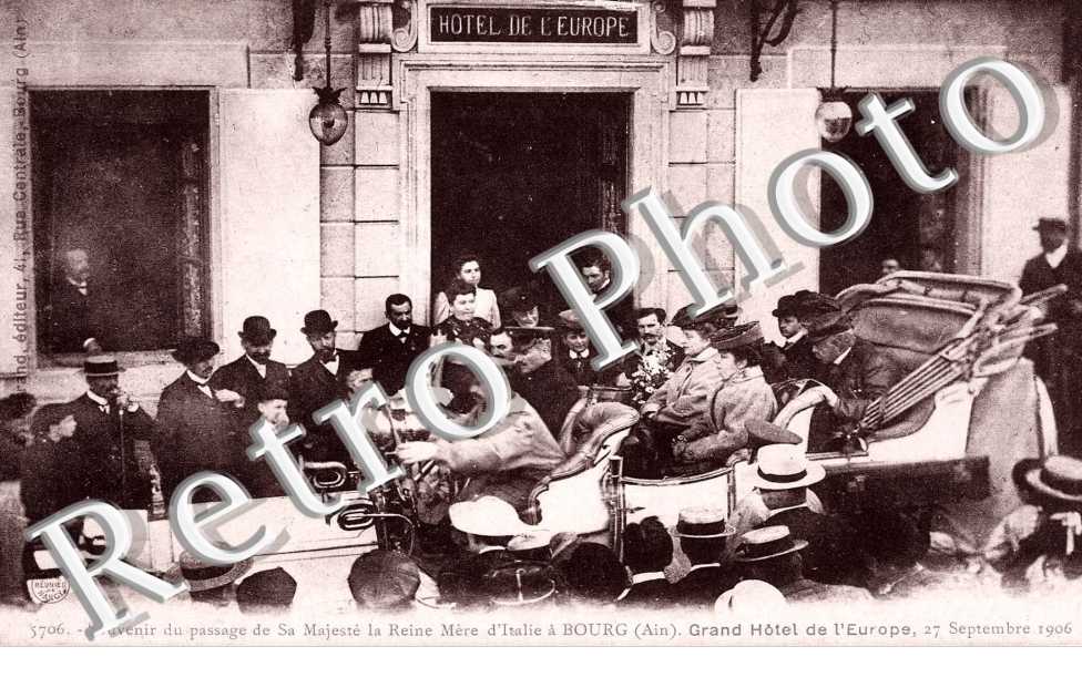 Souvenir du passage de Sa Majeste la Reine Mere d'Italie, Grand Hotel de l'Europe
