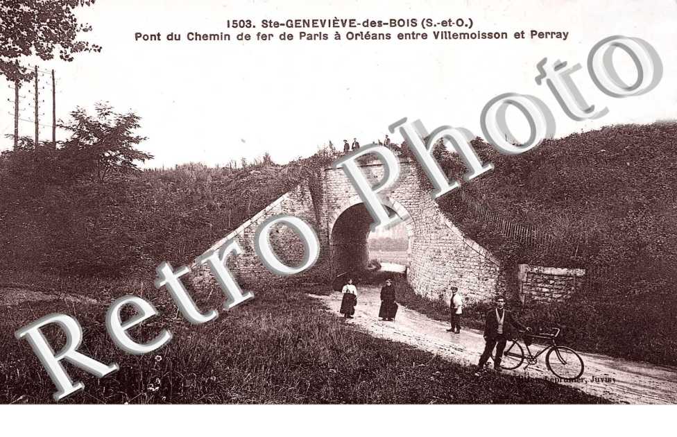 PONT DU CHEMIN DE FER DE PARIS A ORLEANS ENTRE VILLEMOISSON ET PERRAY