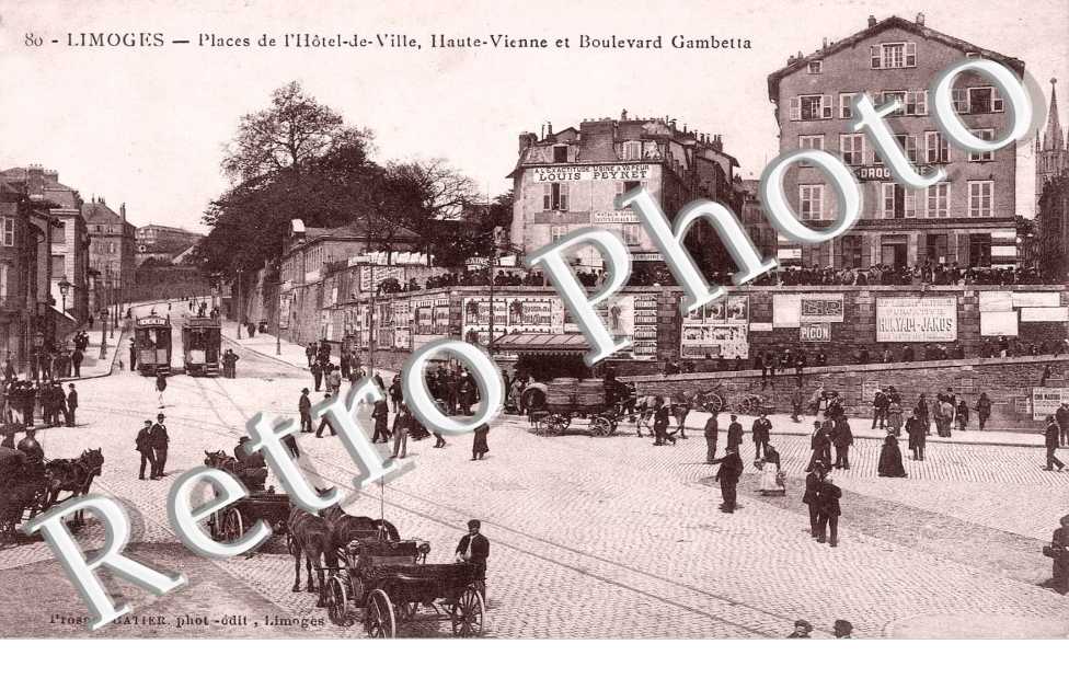 place de l'Hotel de Ville , Haute-Vienne et Boulevard Gambetta