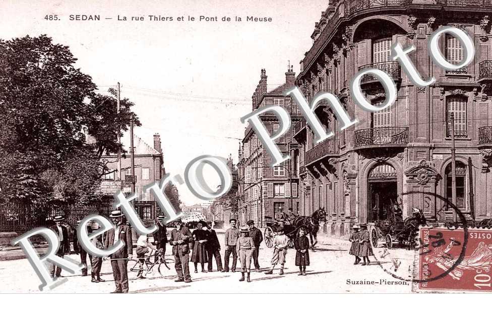 La Rue Thiers et le Pont de la Meuse