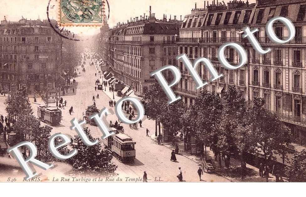 la rue Turbigo et la rue du Temple