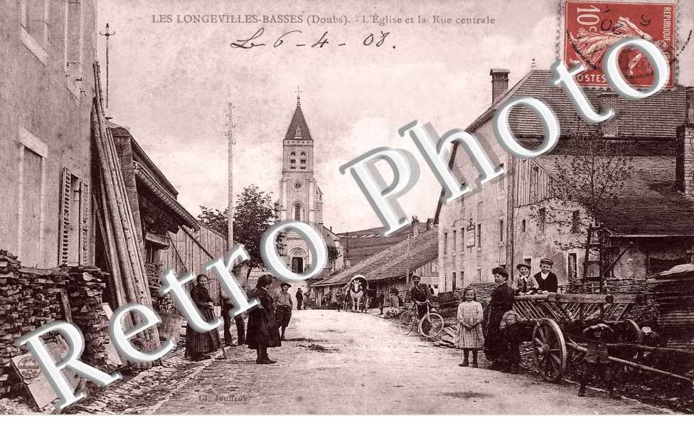 L'Eglise et la Rue Centrale -  le 6 avril 1908