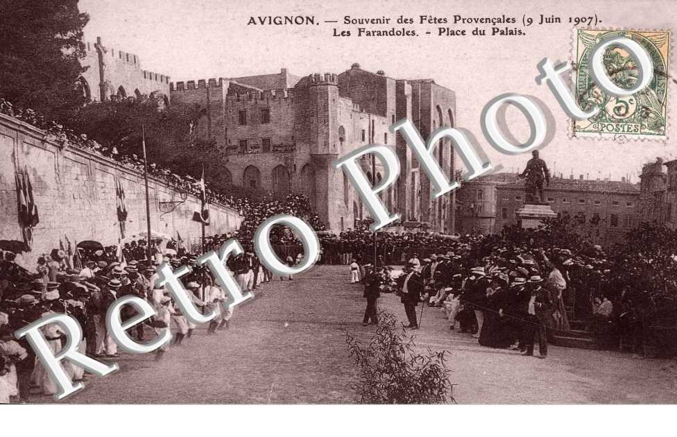 Souvenir des Fetes Provencales - 9 juin 1907 - Farandoles - Place du Palais