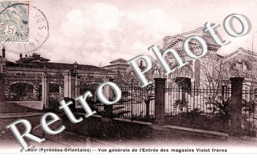 Vue generale de l'Entree des Magasins Violet Freres  (editeur J. Fau)