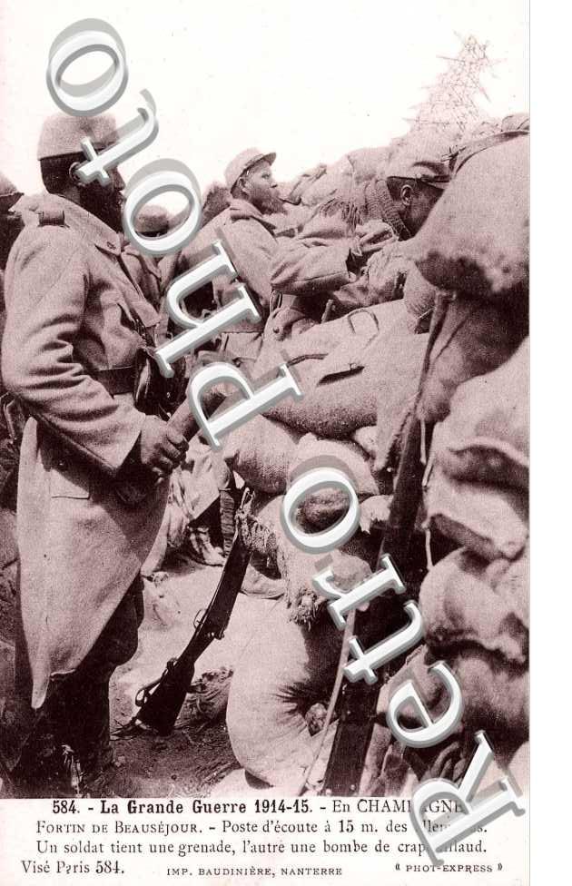 La grande guerre 1914-15 Poste d'ecoute a 15 m des allemands