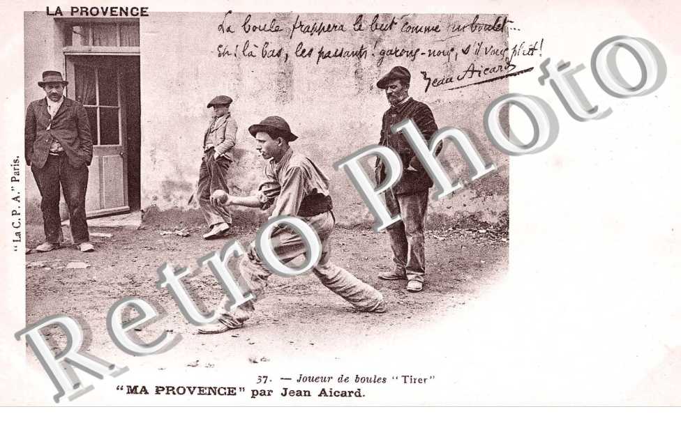 Joueurs de boules "tirer"