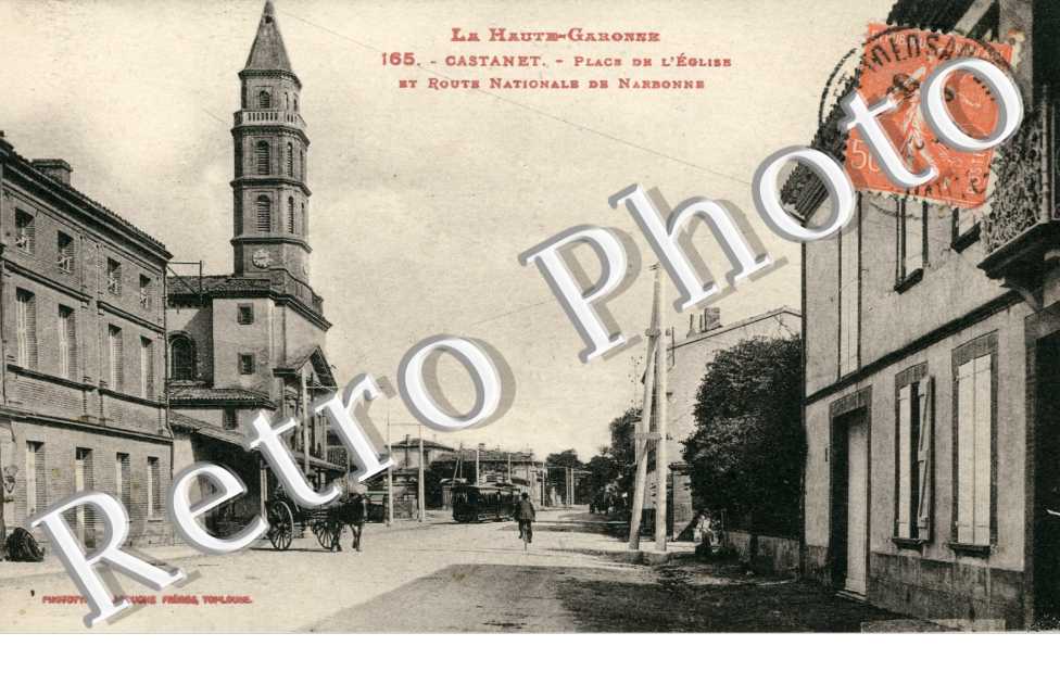 Place de l'Eglise et Route Nationale de Narbonne