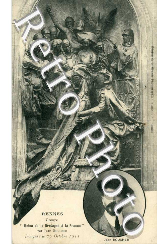 Groupe " Union de la Bretagne a la France " par Jean Boucher inaugure le 29 octobre 1911