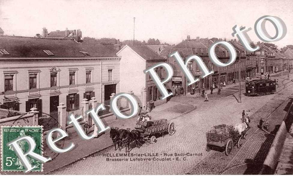 HELLEMES-lez-LILLE rue Sadi-Carnot Brasserie Lefebvre-Couplet