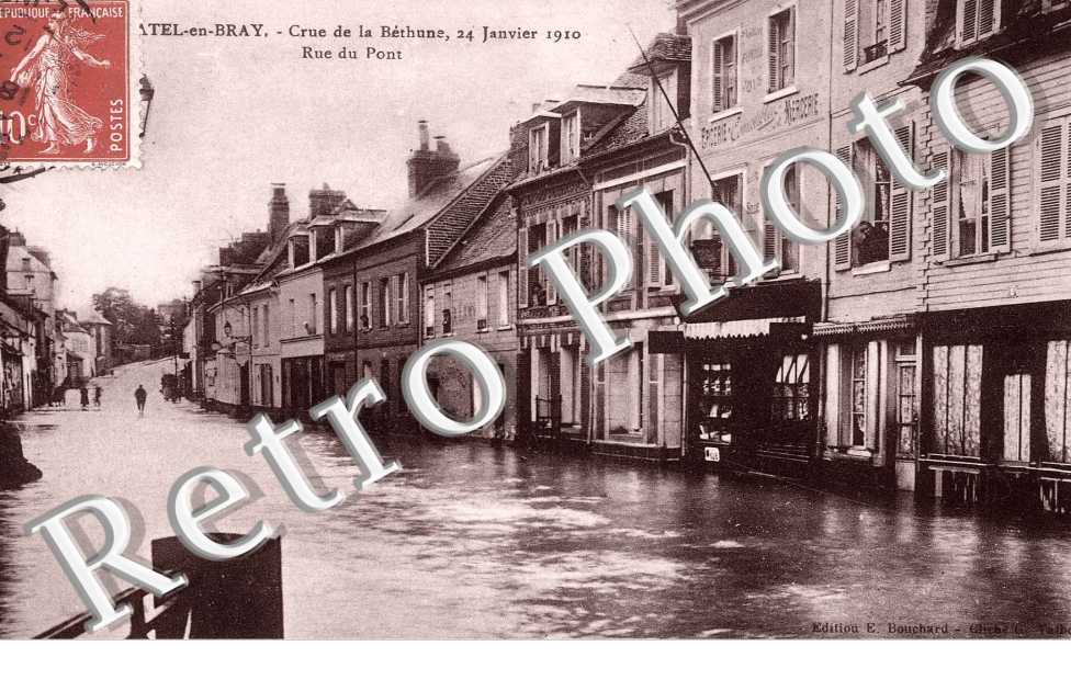 Crue de la bethune 24 janvier 1910 - rue du pont
