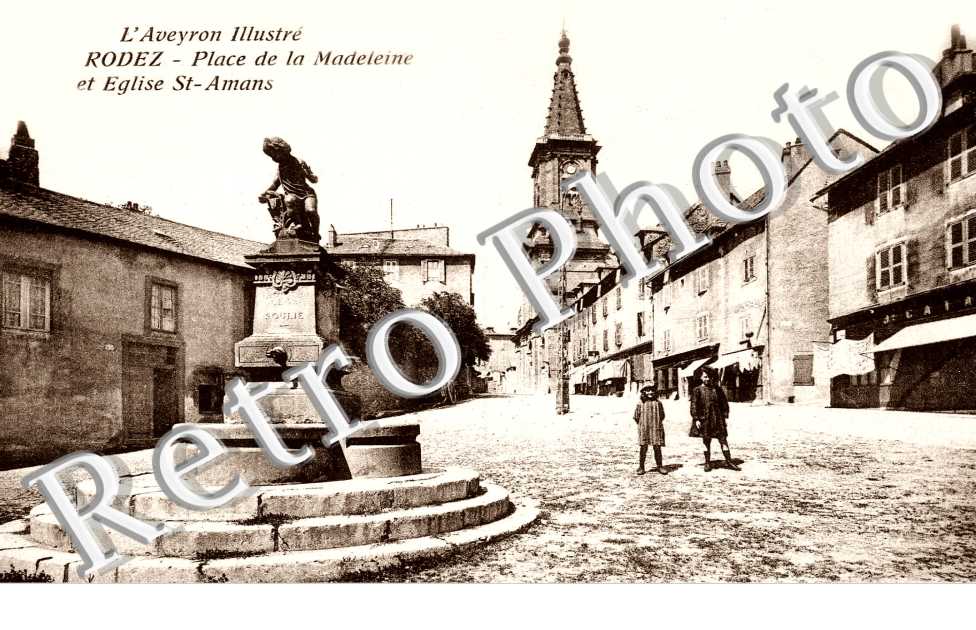 place de la madeleine et eglise saint-amans