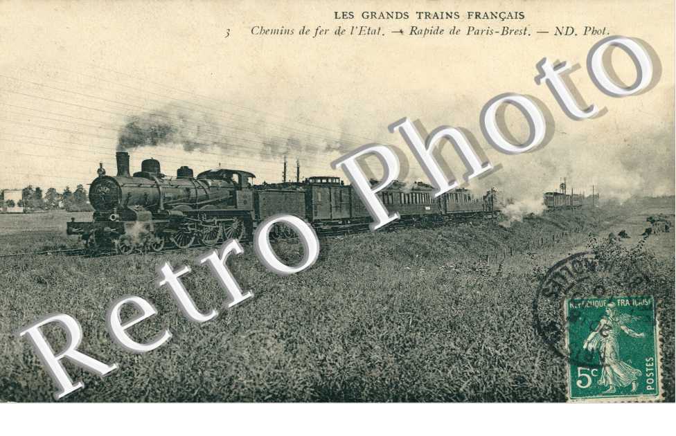 les grands trains francais, rapide de paris brest, chemins de fer de l'etat