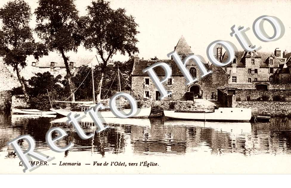 Locmarie- - Vue de l'Odet vers l'Eglise