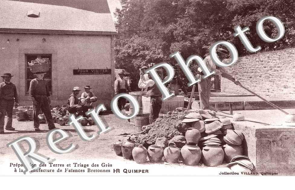 preparation des terres et triage des gres a la manufacture de sfaiences bretonnes