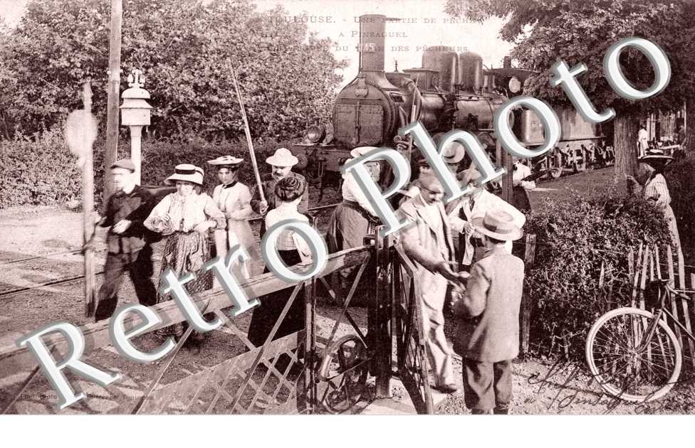 Une partie de pêche a Pinsaguel - L'arrivee du train des pêcheurs