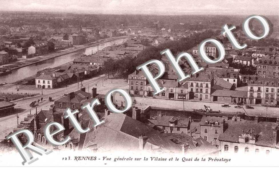 VUE GENERALE SUR LA VILAINE ET LE QUAI DE LA PREVALAYE