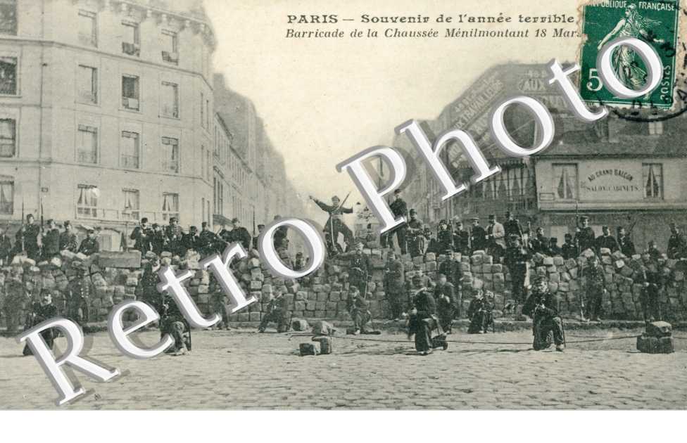 Souvenir de l'année terrible, Barricade de la Chaussée Menilmontant